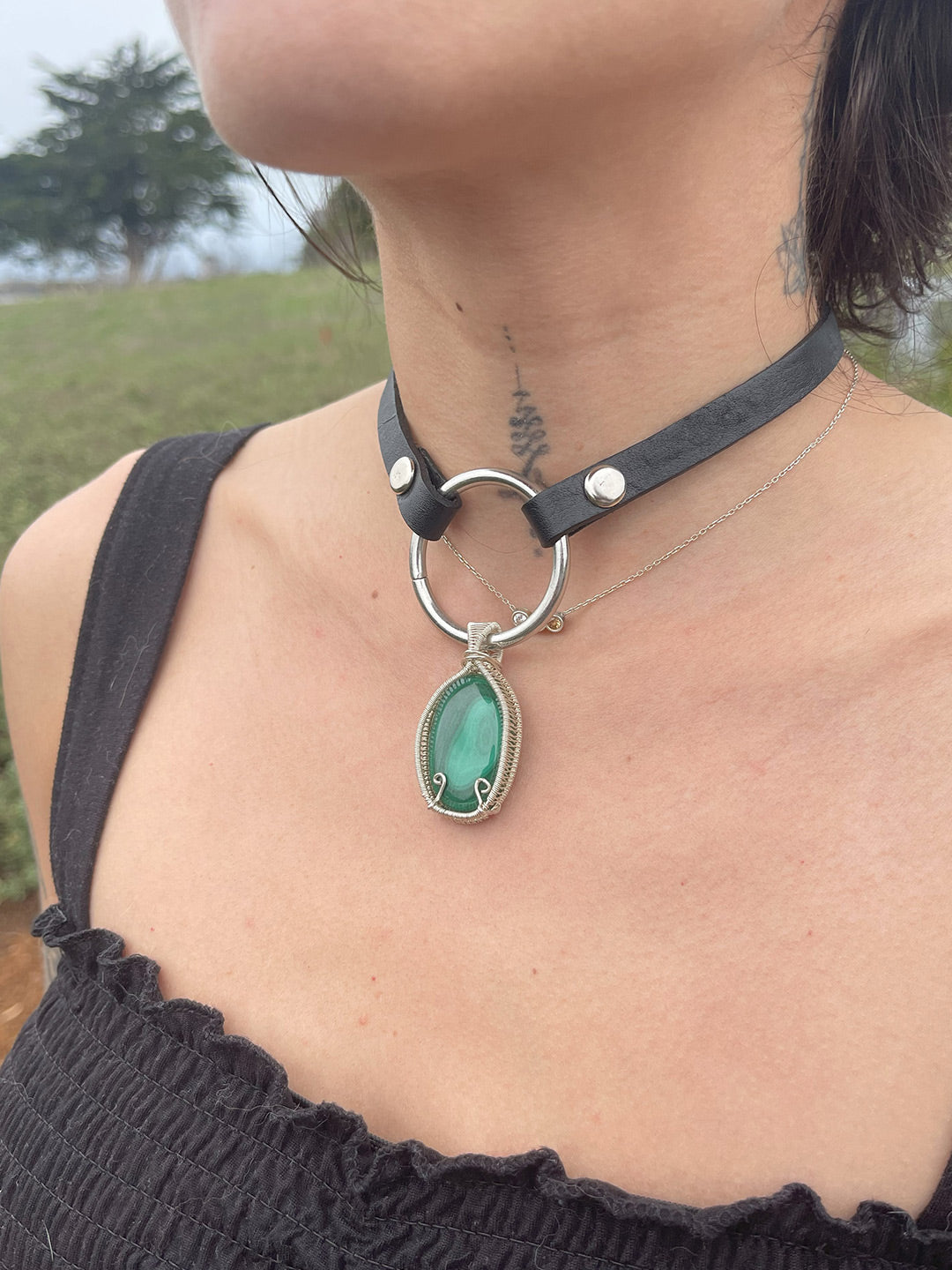 Malachite Choker Detail Shot