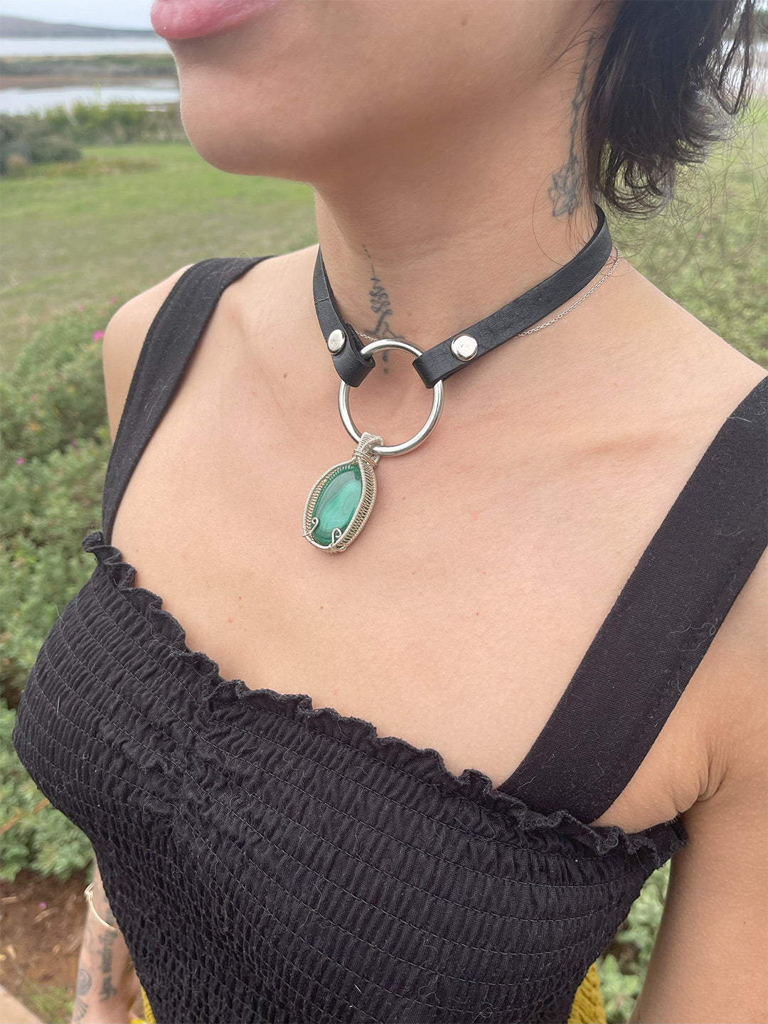 Malachite Choker Side Shot