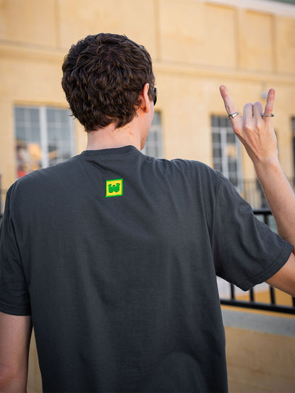 Wenches 2024 Unisex Pocket Tee Green Yellow Logo Back